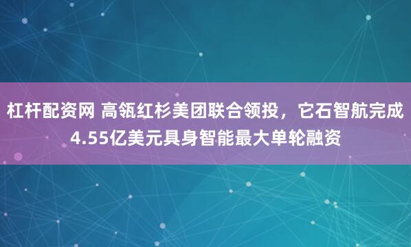 杠杆配资网 高瓴红杉美团联合领投，它石智航完成4.55亿美元具身智能最大单轮融资